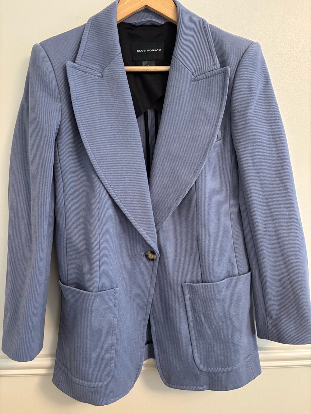 Club Monaco Women's Powder Blue Single-Button Blazer
